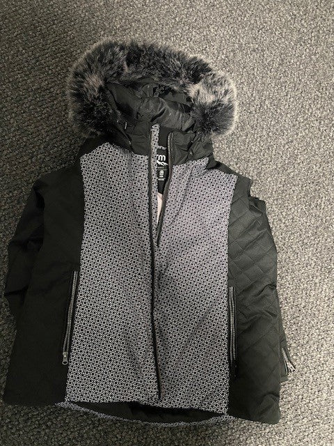 XTM Women’s Ski Jacket – Size 18 – Black/Grey Pattern – Excellent Condition