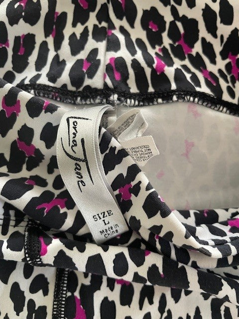 Lorna Jane Leopard Print Tights (Size L)