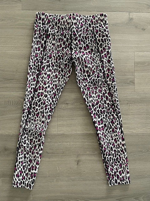 Lorna Jane Leopard Print Tights (Size L)