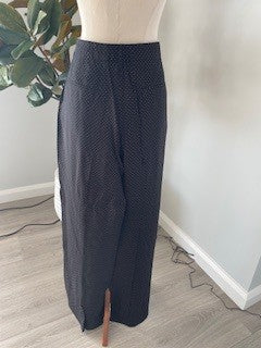 Country Road Black Polka Dot Wide-Leg Pants – Size 14