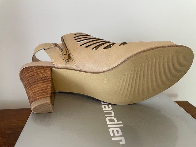 Sandler Baltic Heeled Sandal – Neutral Glove | Size 41B