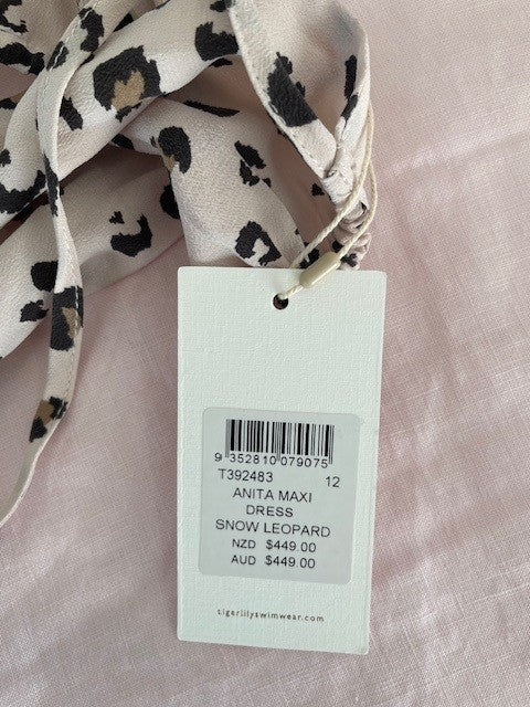 Tigerlily Anita Maxi Dress – Snow Leopard | Size 12 |