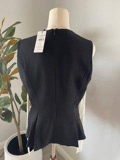 Cue Black and White Tie Detail Top – Size 12