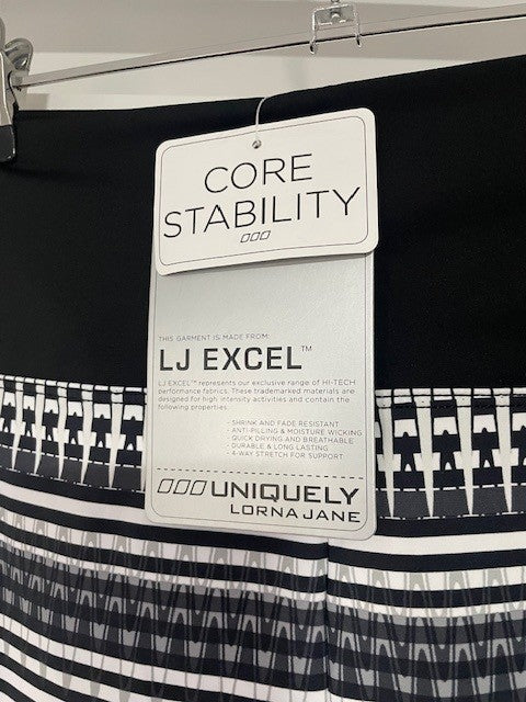 Lorna Jane Crazed Core F/L Tight – Black/White (Size M)