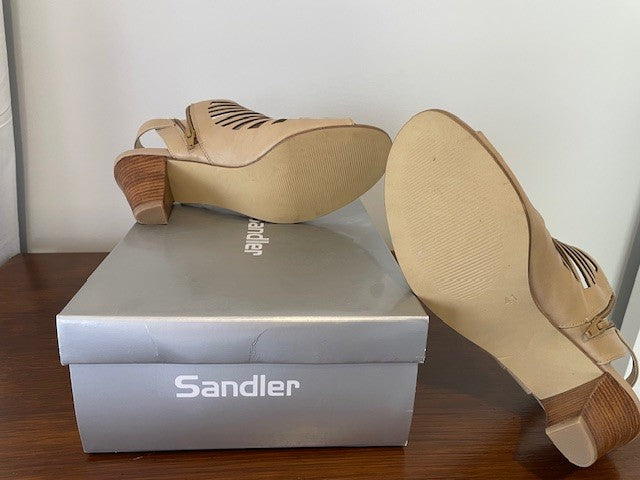 Sandler Baltic Heeled Sandal – Neutral Glove | Size 41B