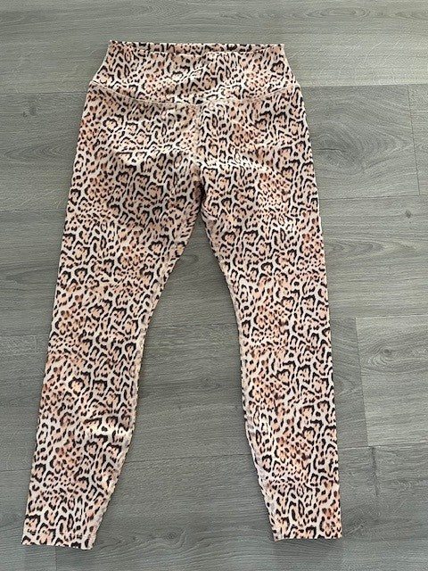 Lorna Jane Leopard-Print Active Tights – Size L