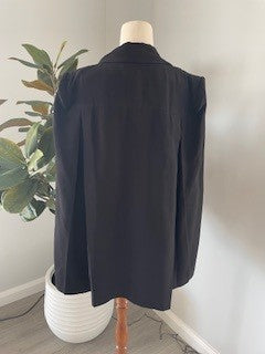 Cue Black Cape Jacket – Size 14 (Pre/Slightly Loved)