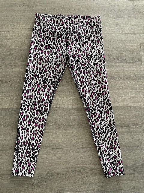 Lorna Jane Leopard Print Tights (Size L)