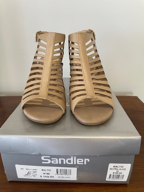 Sandler Baltic Heeled Sandal – Neutral Glove | Size 41B