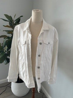Witchery White Denim Jacket – Size 14