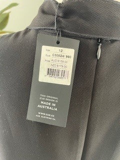 Cue Black Tie-Neck Sleeveless Top – Size 12
