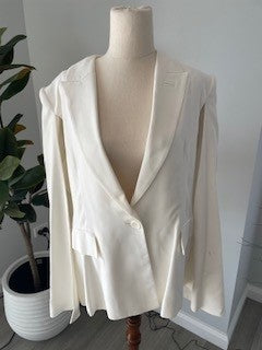 Cue White Cape Jacket – Size 14 - Pre/Slightly-Loved