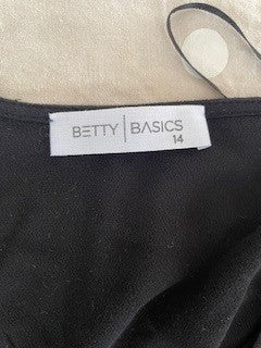 Betty Basics Black Midi Dress – Size 14 (Pre-Slightly Loved)