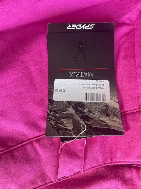 Brand New Spyder Matrix Women’s Ski Pants – Pink – Size 12