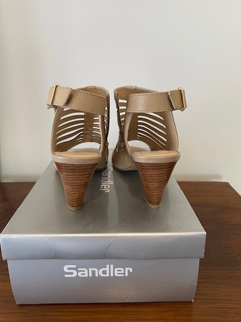 Sandler Baltic Heeled Sandal – Neutral Glove | Size 41B