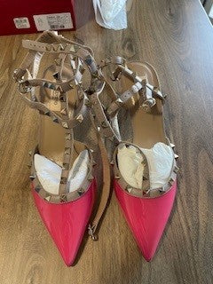 Valentino Garavani Rockstud Double-Strap Pumps – Size 41