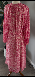 Trenery Pink Floral Midi Dress – Size 14