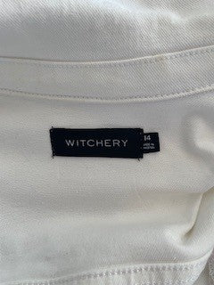 Witchery White Denim Jacket – Size 14