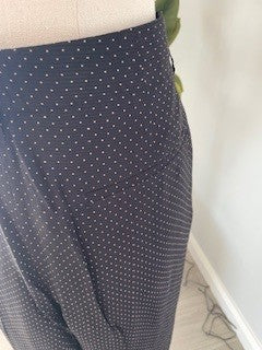 Country Road Black Polka Dot Wide-Leg Pants – Size 14
