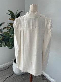 Cue White Cape Jacket – Size 14 - Pre/Slightly-Loved