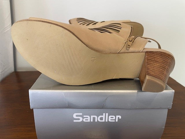 Sandler Baltic Heeled Sandal – Neutral Glove | Size 41B