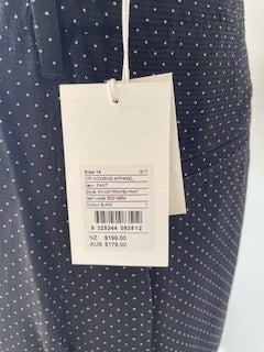 Country Road Black Polka Dot Wide-Leg Pants – Size 14