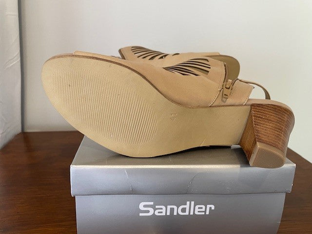 Sandler Baltic Heeled Sandal – Neutral Glove | Size 41B