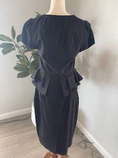 Cue Black Peplum Suit – Size 12