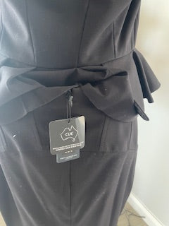Cue Black Peplum Suit – Size 12