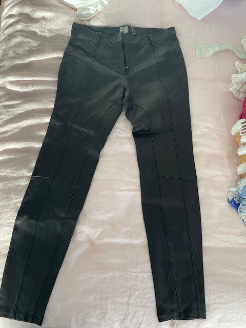 DL Atelier Black Leather Pants – Size 12