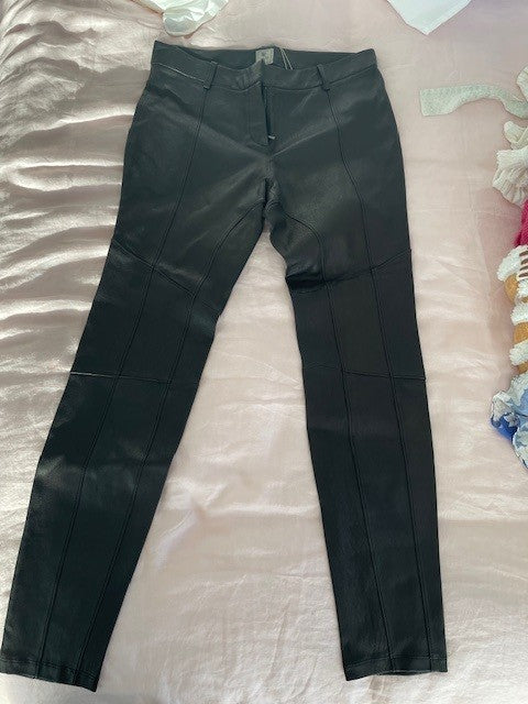 DL Atelier Black Leather Pants – Size 12