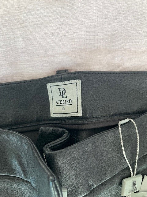 DL Atelier Black Leather Pants – Size 12