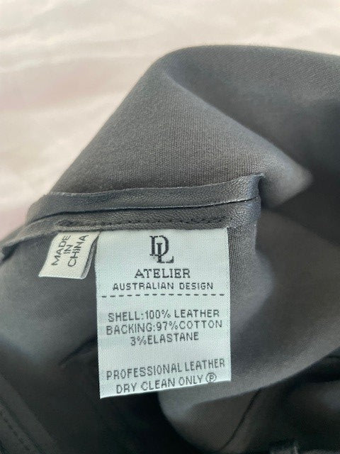 DL Atelier Black Leather Pants – Size 12
