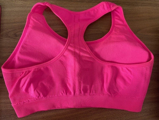 Lorna Jane Seamless Sports Bra – Hot Pink (Size L)
