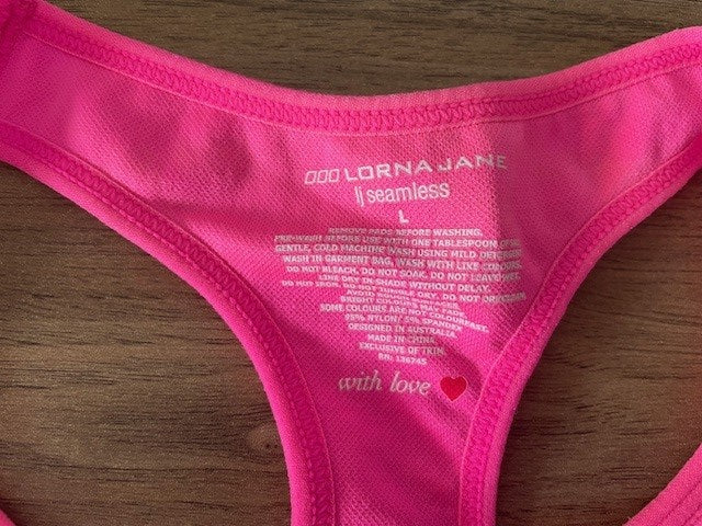 Lorna Jane Seamless Sports Bra – Hot Pink (Size L)